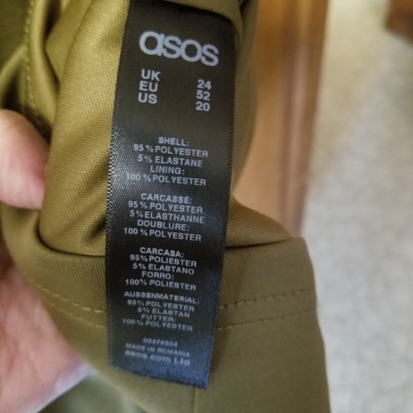 Sage Green Sheath Dress with Zipper - Picture 2 of 4